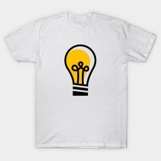 Simplistic Light Bulb - Colored T-Shirt